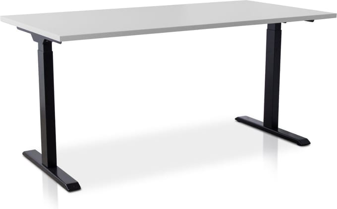 Zit-sta bureau snelslinger verstelbaar - MRC FAST FLEX | 180 x 80 cm | frame zwart - blad grijs