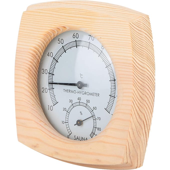 Digitale Thermometer Hygromenter Vochtigheidstemperatuurmeter voor Saunaruimte white