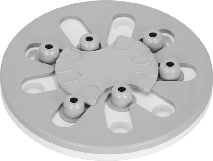 Springos Voerbak - Hondenspeelgoed - Interactief - Educatief - Honden - Katten - Grijs/Wit