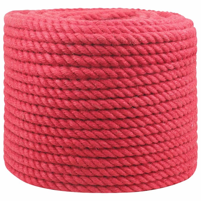 vidaXL - Jute - Touw - 14 - mm - Rood - 100% - Tossa - jute