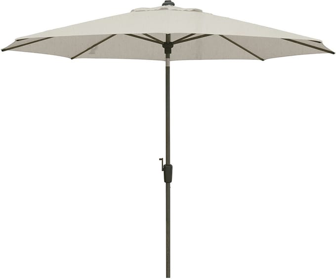 Madison Lisbon stokparasol Ø300 cm automatisch - mellow champagne olefin - chesnut kleurig frame
