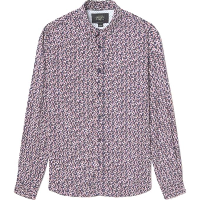 Le Temps Des Cerises Herenshirt Floy met rotem Blumenmuster