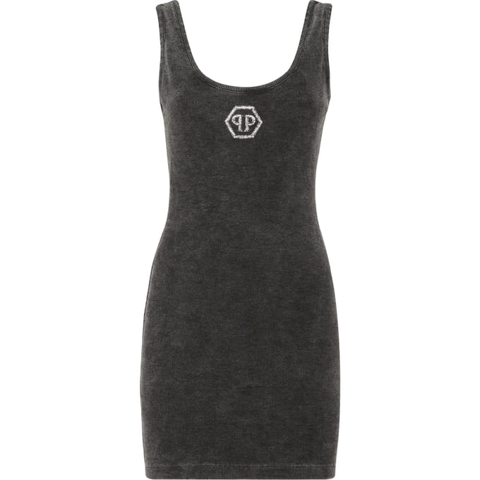 Rib Mini Tank Dress Hexagon