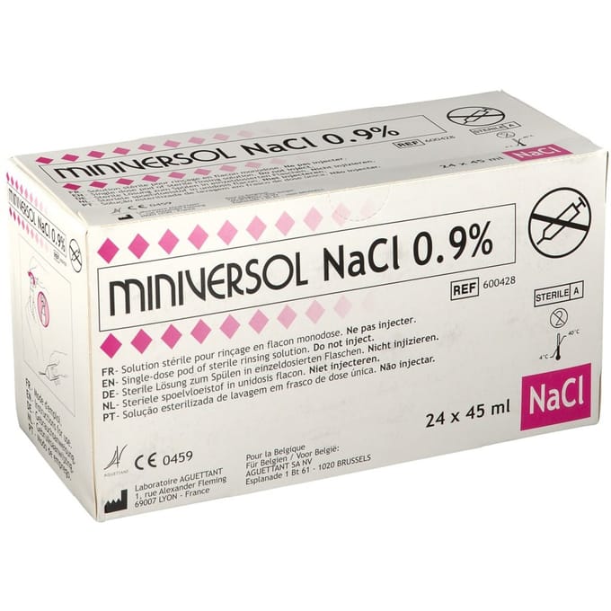 Nacl 0,9% 45ml Miniversol Ud Spoelen Aguettant 24