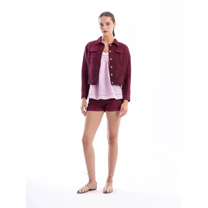 Linnen shorts voor dames Haris Cotton Essentials