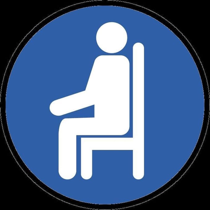 Zitplaats gebodsbord 100 mm