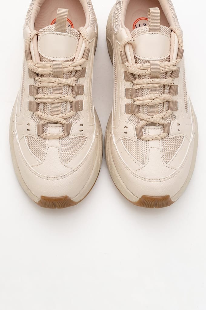 Bambi Bedrukte Mesh Sneakers Dames