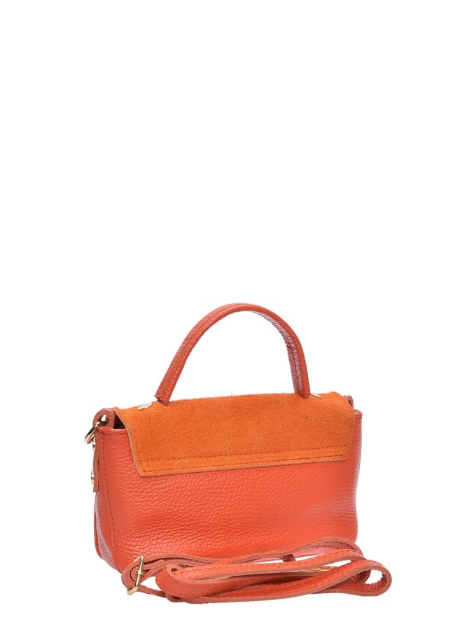 Roberta M Oranje Rundleer Tas