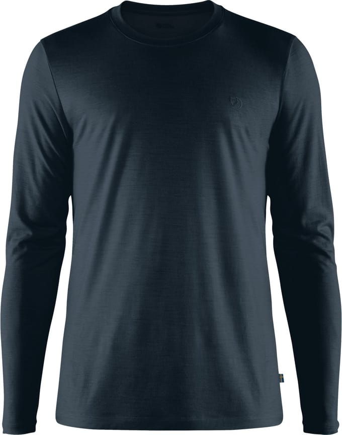 Fjällräven Abisko Wool LS Men - Shirt - Lange Mouwen - Blauw - Maat M