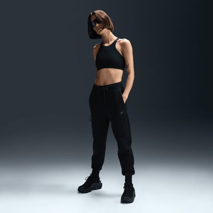 Nike Tech Fleece Broeken Dames - Zwart - Maat L - Poly Fleece