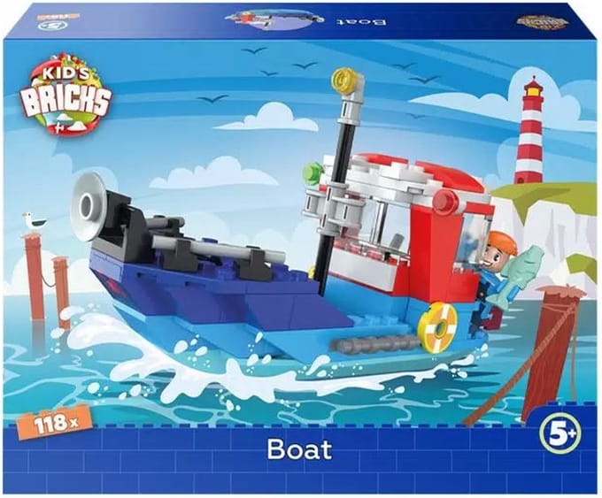 Kids Bricks Boot - Bouwset voor jonge ontdekkingsreizigers - 118 delig
