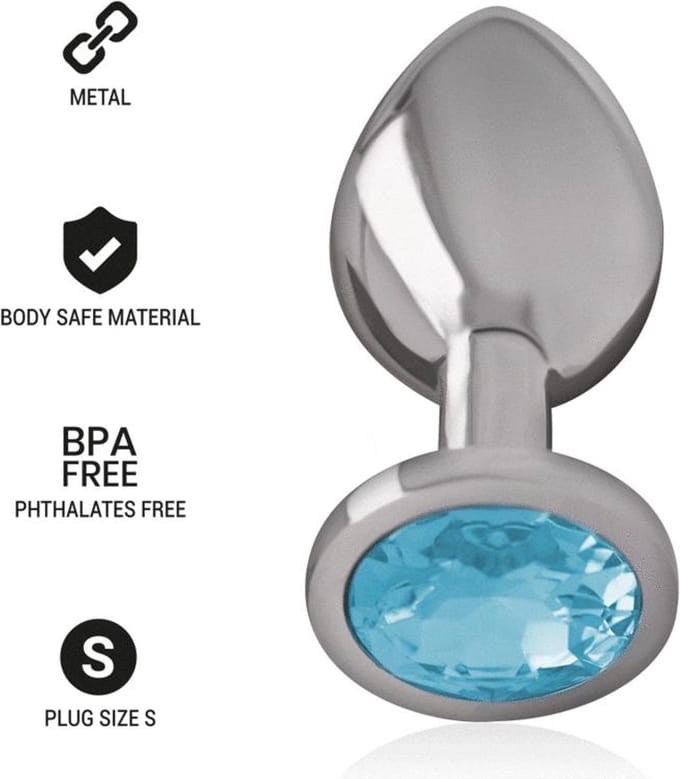 INTENSE ANAL TOYS | Intense - Anal Plug Metal Blue Size S