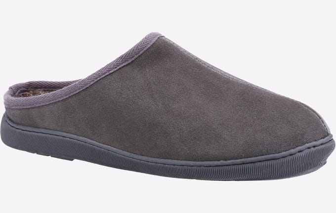 Hush Puppies Ashton Suede Heren Grijze Pantoffels