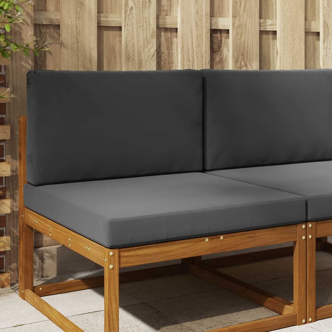 vidaXL - Buitenbankkussen - Polyester - Antraciet - 80 - x - 80 - cm