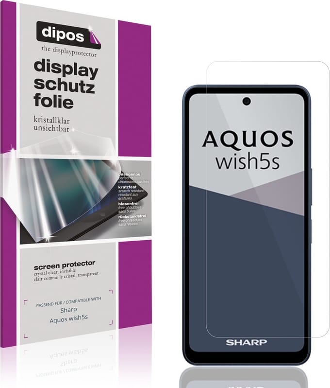 dipos – 4x Beschermfolie geschikt voor Sharp Aquos wish5s | Krasbestendige & heldere Screenprotector Ultra-Thin
