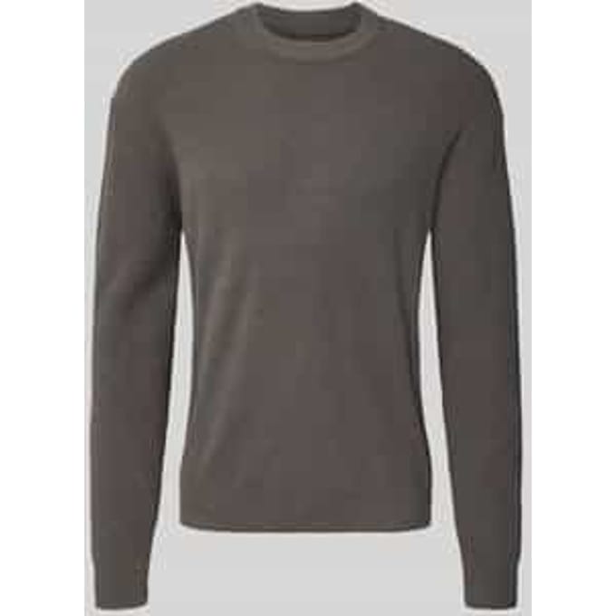 Gebreide pullover met ribboorden