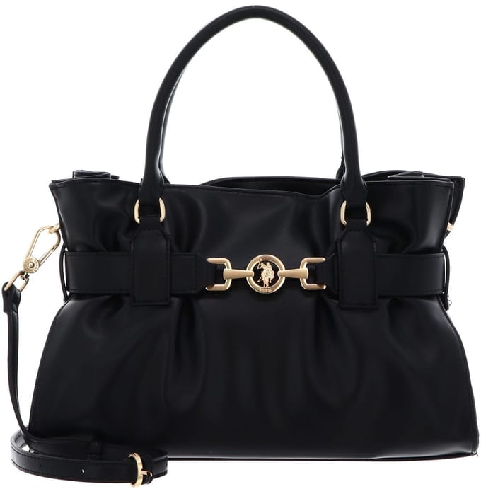 U.S. POLO ASSN. handtas schoudertas Jane Double Handle Bag Black zwart