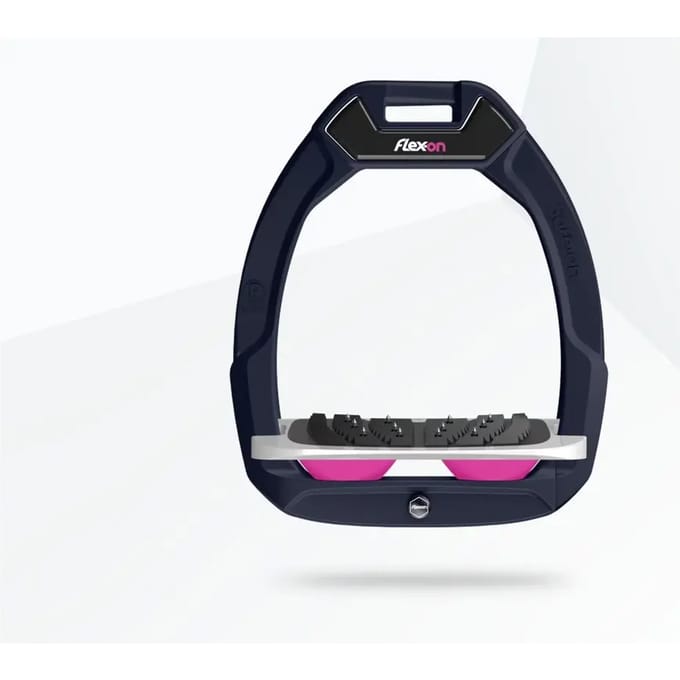 Veiligheidspaardrijriemen Ingelend Ultra Grip Bordeaux/Grijs/Roze Flex-On Safe-On