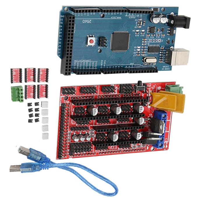 3D Printer Set voor Mega 2560 R3 A4988 Stappenmotoraanstuurmodule Gedrukte Circuitkaart gray
