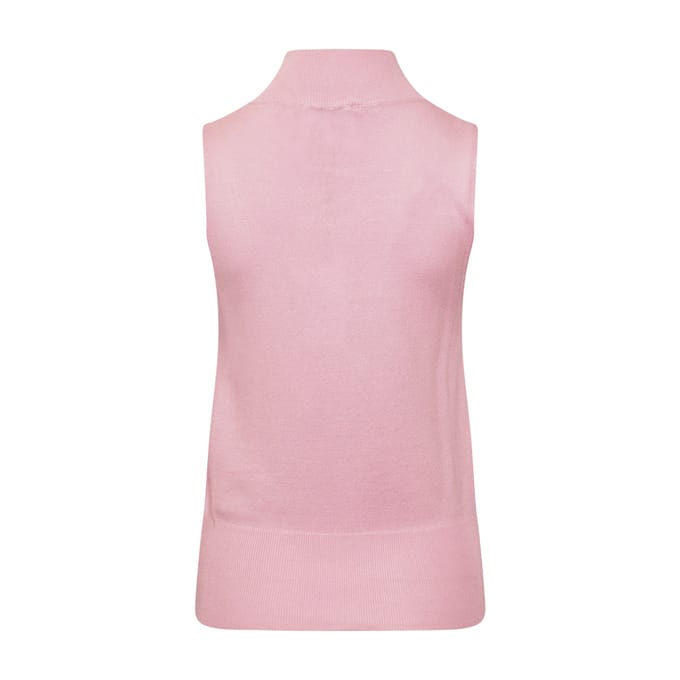Keshia gebreide top in roos