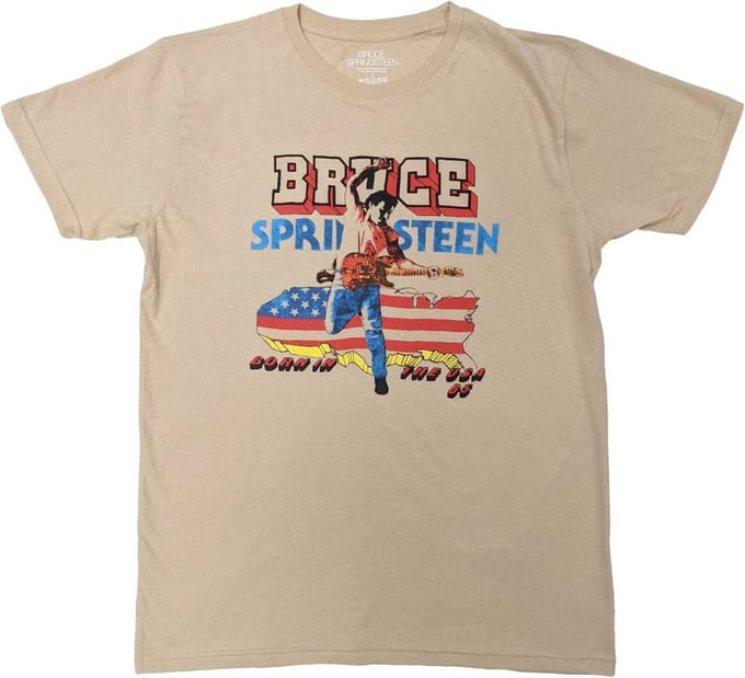 Bruce Springsteen - Born In The USA '85 Heren T-shirt - S - Bruin