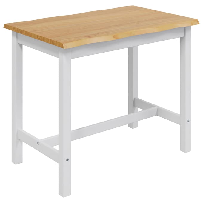 vidaXL - Hoge - Bartafel - EKAI - Wit - 112 - x - 70 - x - 91 - cm - Massief - grenenhout