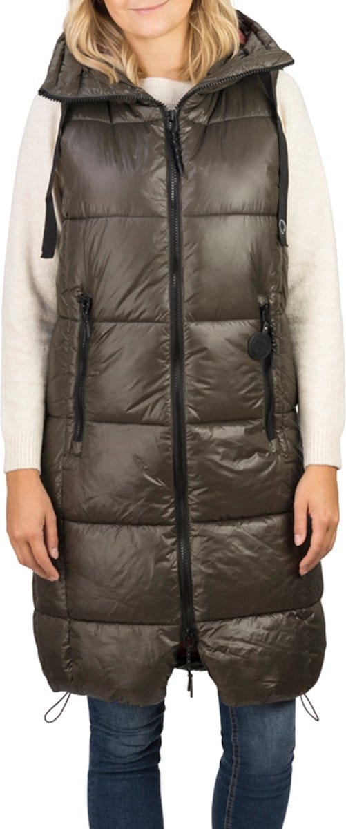 DENIMFY Dames vest DFCaro regular fit Groen S Volwassenen