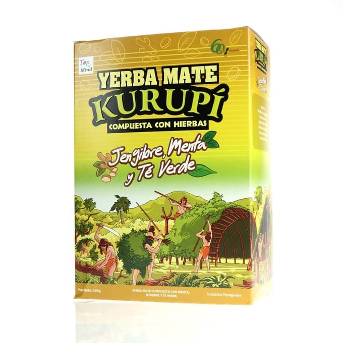 Yerba mate kurupi gember munt en groene thee 500g