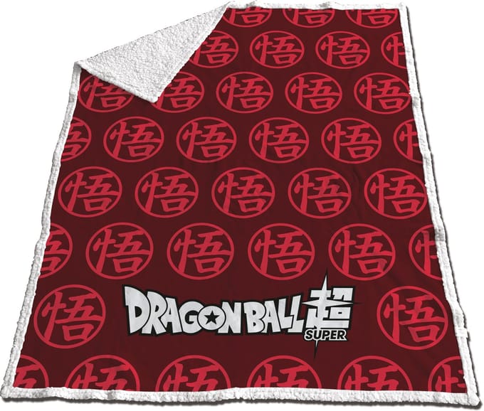 Dragon Ball Z fleece plaid rood 130 x 170 cm - polyester - extra zacht