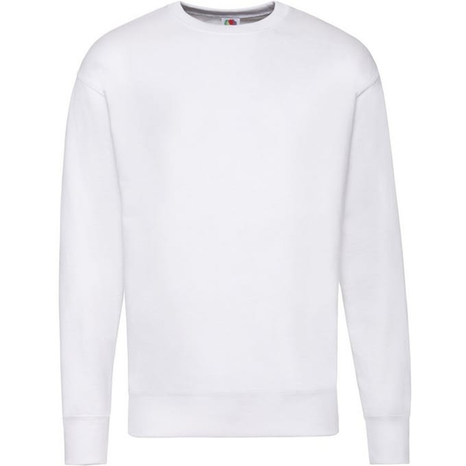 Fruit of the Loom Heren Lichtgewicht Set-In Sweatshirt (Wit)
