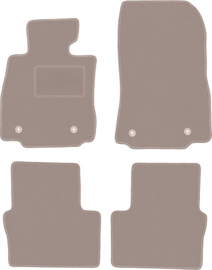 Beige veloursmatten voor: Mazda 2 III hatchback (2015-)