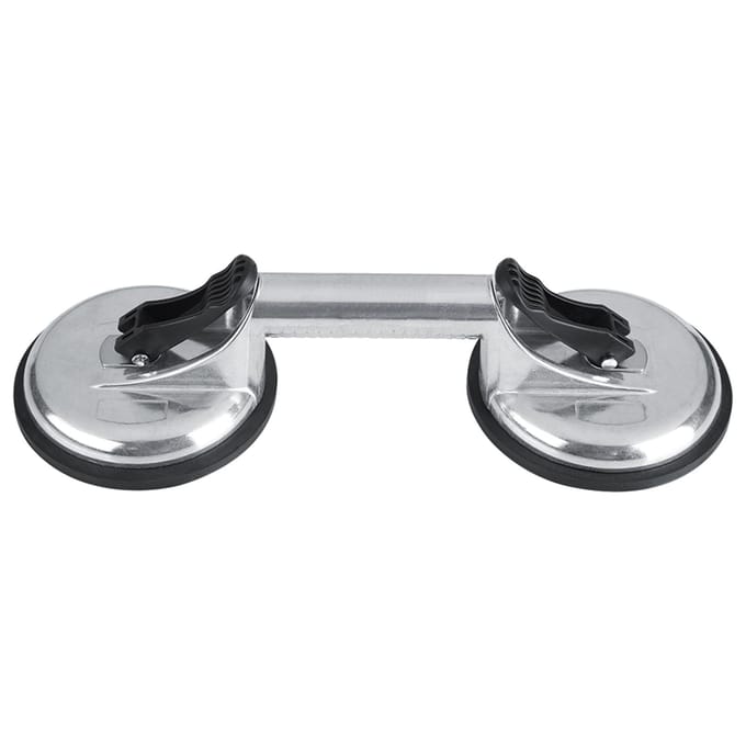 Ventouse en Alliage d'Aluminium Professionnelle Double Plaques Lève-Verre Mover Débosseleur gray