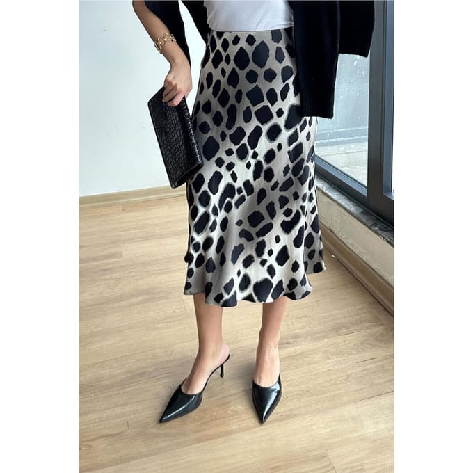 Luipaard Midi Rok