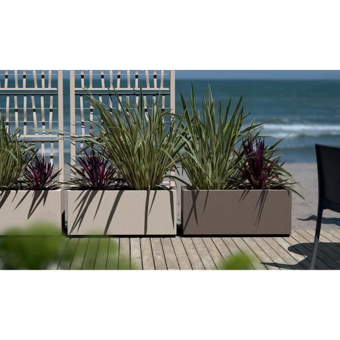 STEFANPLAST Bloembak/Plantenbak ETHICA rechthoekig 80 L - 80x36xh 35 cm - Kreta