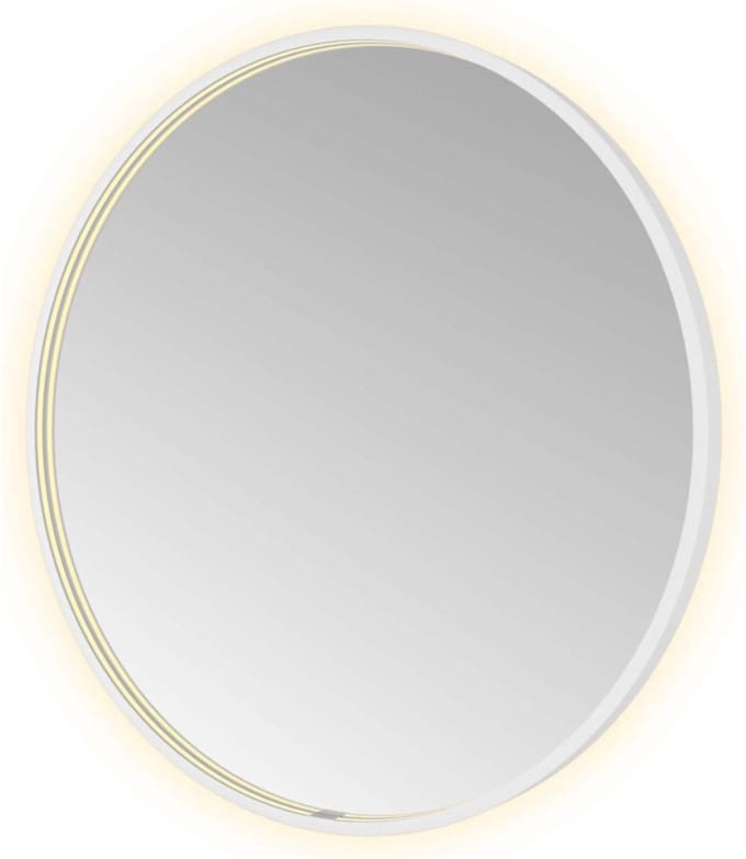 Hotbath &More Mirrors Round LED Badkamerspiegel - Rond - 80 cm - Mat Wit