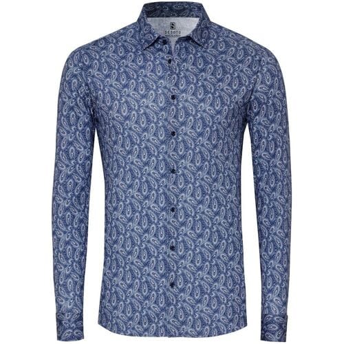 Desoto Overhemd Allover Fantasy Paisley Midnight / male