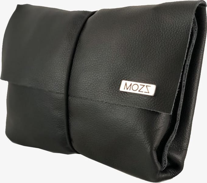 MOZZ BAGS - Luieretui Leer Zwart Double