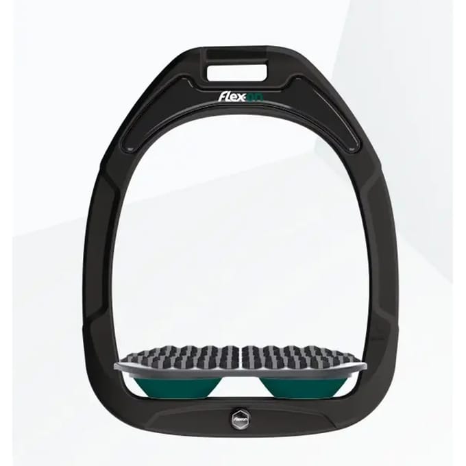 Endurance stijgbeugels Zwart/Grijs/Groen Flex-On Green Composite