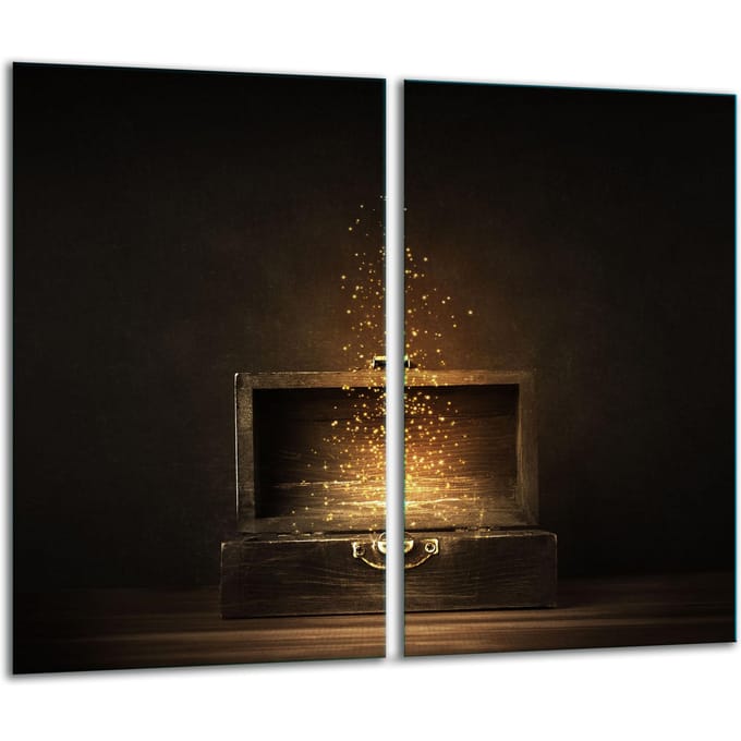TMK ArtDeko - Snijplank Glas - 2x 30x52 cm - Kleurig - Hittebestendig