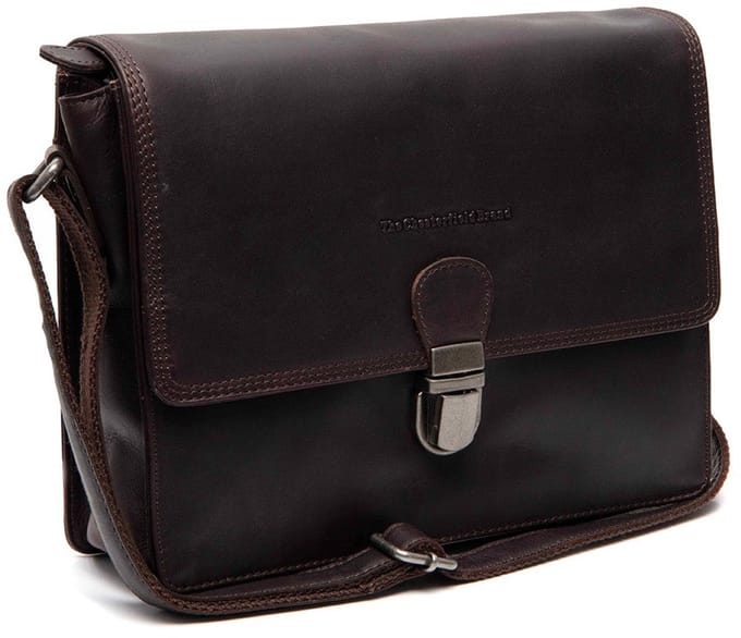 The Chesterfield Brand Lunor Waxed Pull Up Schoudertas - Bruin