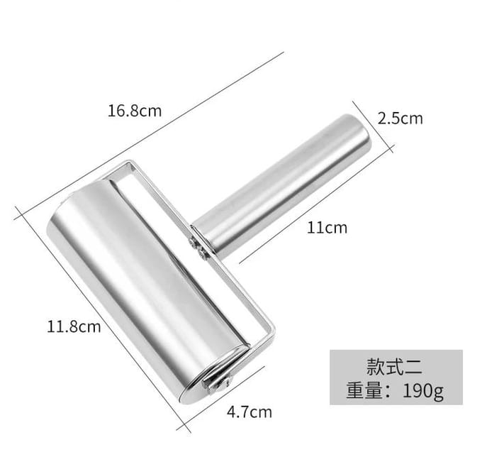 Rvs Dubbele Hoofd Deegroller Non-stick Deeg Gebak Roller Keuken Dumplings Machine Noedels Pizza Taarten Bakken Tools white