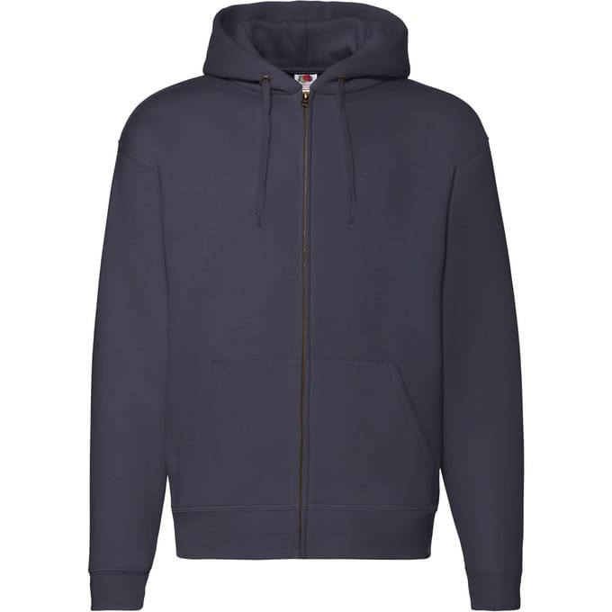 Fruit of the Loom Heren Premium Full Zip Hoodie (Deep Navy)
