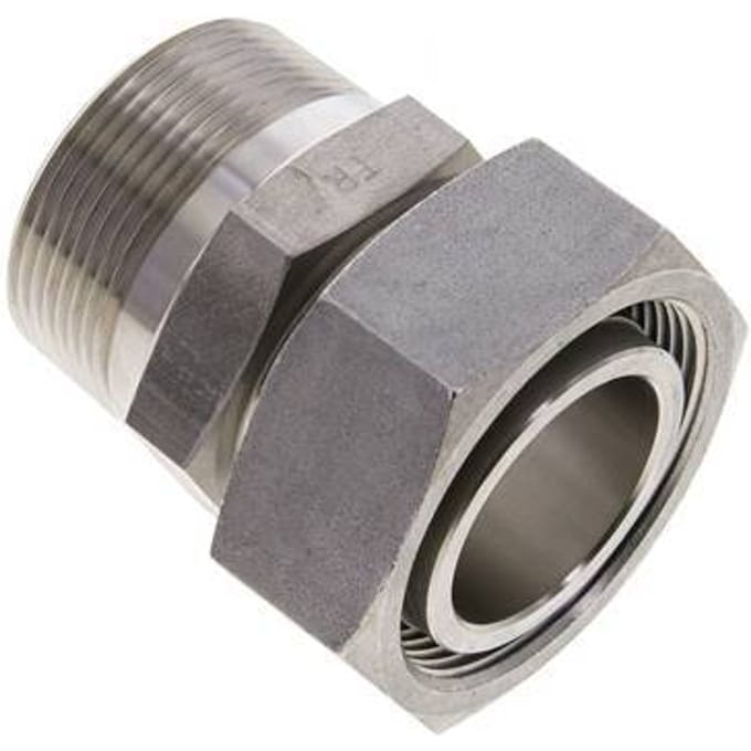 42L & 1-1/2'' NPT RVS Rechte Draaidoorvoer Buitendraad 160bar Verstelbaar ISO 8434-1