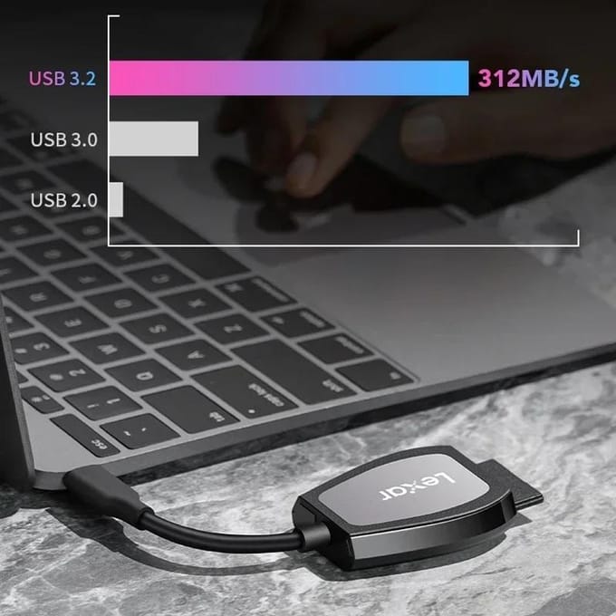 Lexar Kaartlezer Origineel Micro USB 3.2 Type C Naar SD Micro SD TF Adapter Accessoires OTG Kaartlezer Slim Geheugen SD Kaartlezer Dubbele Sleuf Lezer TF/SD Card Reader【Type-C interface】 gray