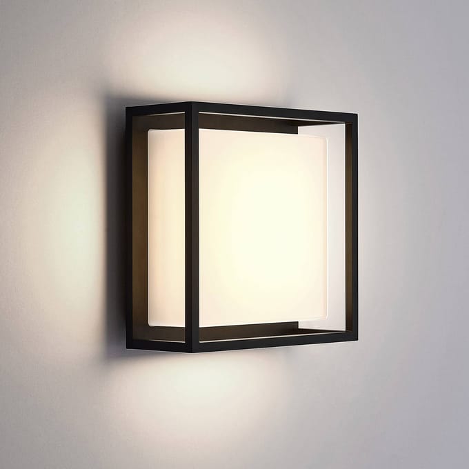 Lucande LED buiten wandlamp Ilirian, antraciet, aluminium, 25 cm