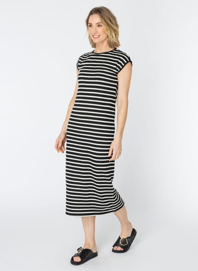 ES&SY Mijs Dresses - Black/Ecru - maat 36