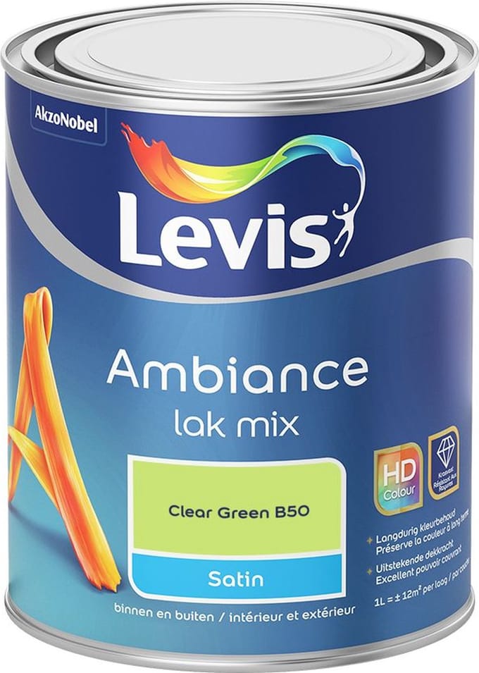 Levis - Ambiance Lak Satin Mix - Clear Green B50 - Mengverf - 1 L