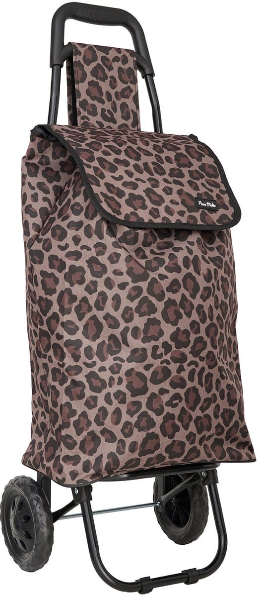 Piace Molto Bermuda Leopard Boodschappentrolley Burgundy 94L Waterafstotend