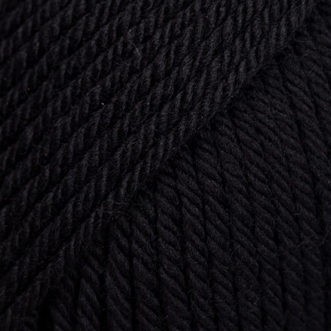 DROPS Daisy Uni Colour - 03 zwart - Merino Garen