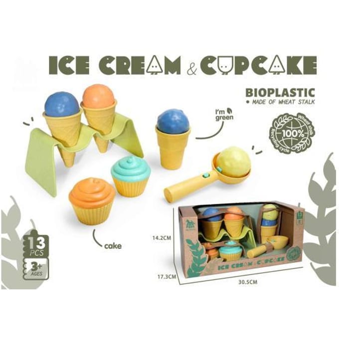 Bio ijsjes en cupcakes set 13-delig